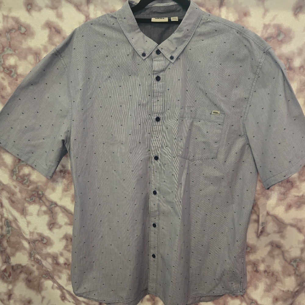 Vans Mini V Logo Short Sleeve Button Up